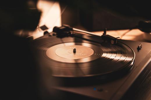 vinyl record neon